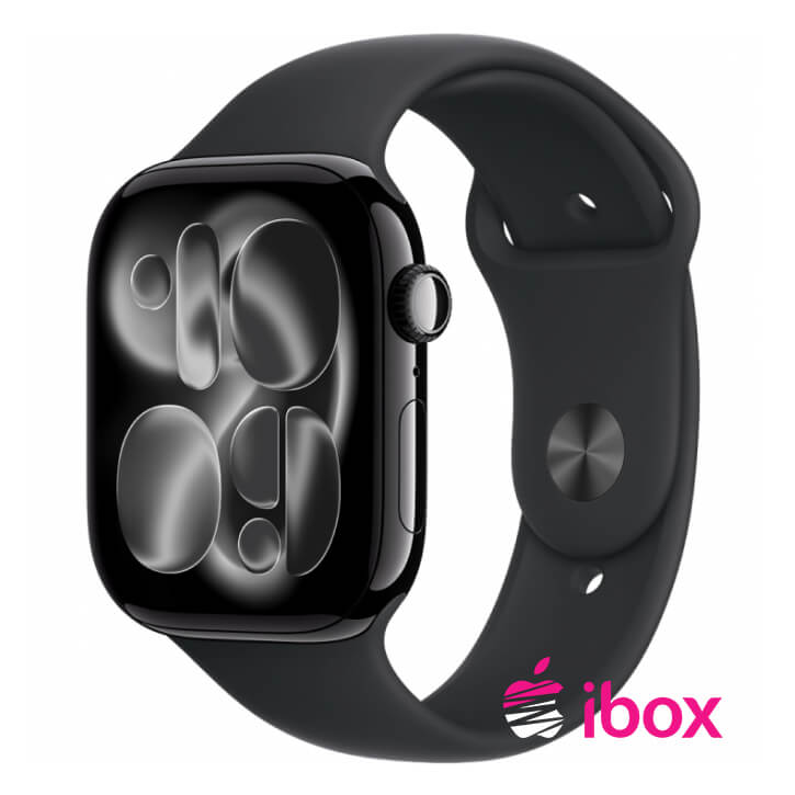 картинка Apple Watch Series 11 GPS 46мм Jet black aluminium+ремешок Sport Band black (SM) от магазина Одежда+