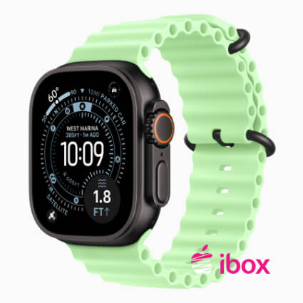 картинка Apple Watch Ultra 3 2025 Black titanium+ремешок Ocean band Neon Green от магазина Одежда+