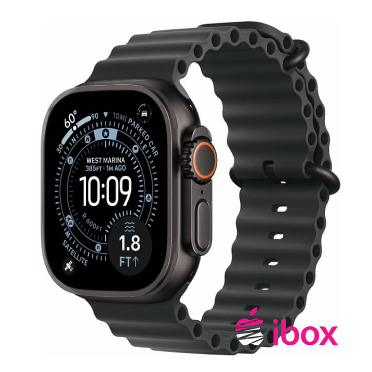 картинка Apple Watch Ultra 3 2025 Black titanium+ремешок Ocean band Black от магазина Одежда+