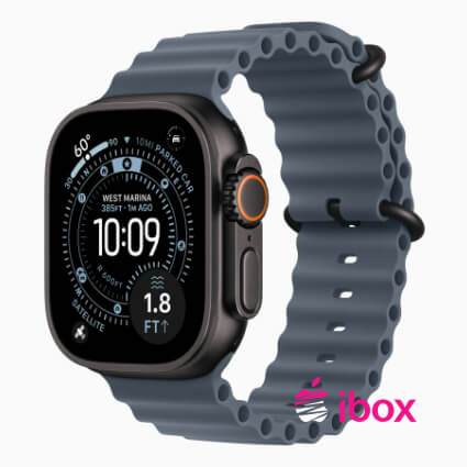 картинка Apple Watch Ultra 3 2025 Black titanium+ремешок Ocean band Anchor Blue от магазина Одежда+