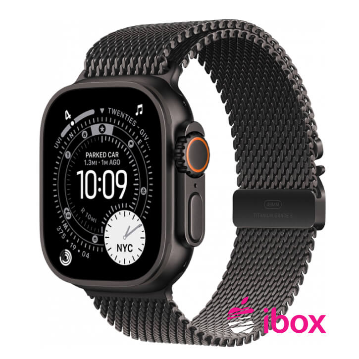 картинка Apple Watch Ultra 3 2025 Black titanium+ремешок Titanium Milanese Loop black от магазина Одежда+